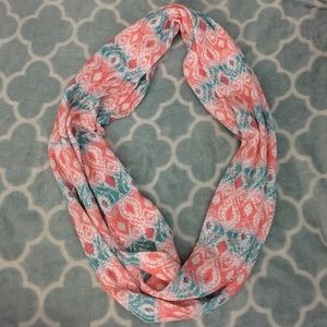 Pink and Blue Infinity Scarf